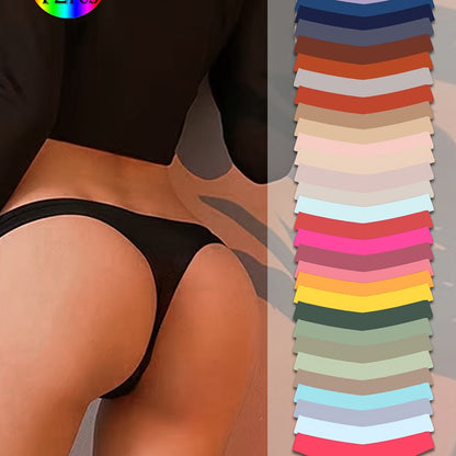 Random 12-Pack Seamless V-Style Thong Underwear for Women