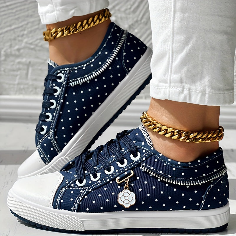 CHICME Women's Floral Casual Sneakers, Breathable and Comfortable