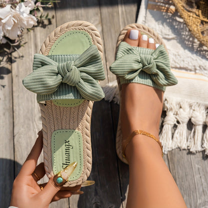 Women's Bow Slide Sandals – Comfortable Summer Footwear